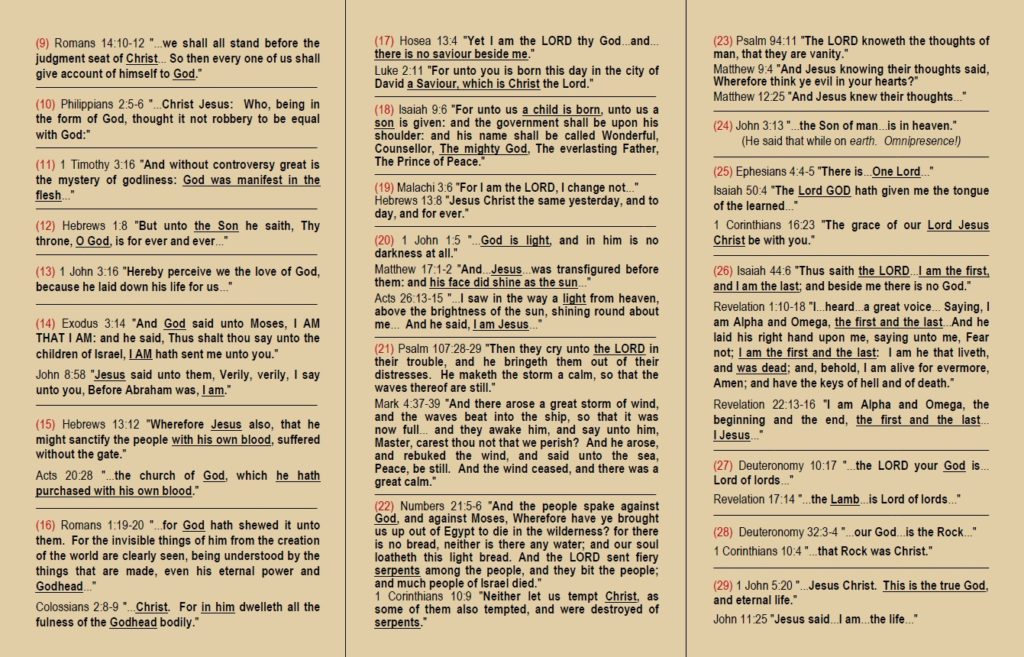 43 Proofs That Jesus Is God (ENGLISH) – Pocket Gospel Tracts.com